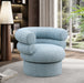 Valentina Linen Textured Fabric Swivel Accent Chair Light Blue - 570LtBlu - Vega Furniture