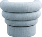 Valentina Linen Textured Fabric Swivel Accent Chair Light Blue - 570LtBlu - Vega Furniture