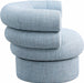 Valentina Linen Textured Fabric Swivel Accent Chair Light Blue - 570LtBlu - Vega Furniture