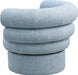 Valentina Linen Textured Fabric Swivel Accent Chair Light Blue - 570LtBlu - Vega Furniture