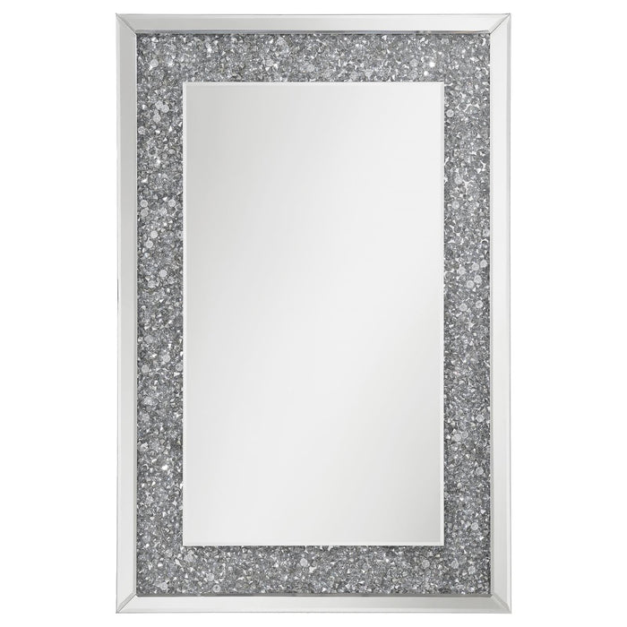 Valerie Crystal Inlay Rectangle Wall Mirror - 961635 - Vega Furniture