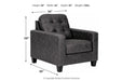 Venaldi Gunmetal Chair - 9150120 - Vega Furniture