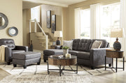 Venaldi Gunmetal Living Room Set - SET | 9150118 | 9150120 - Vega Furniture