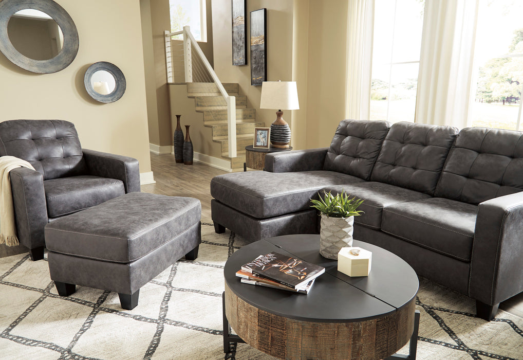 Venaldi Gunmetal Living Room Set - SET | 9150118 | 9150120 - Vega Furniture