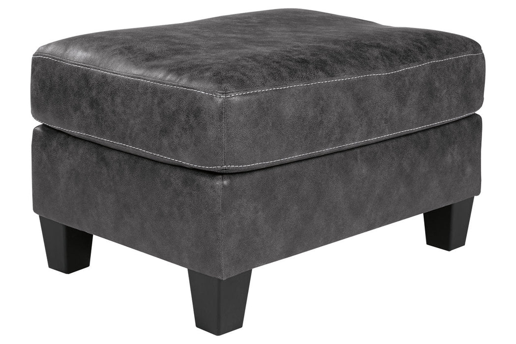 Venaldi Gunmetal Ottoman - 9150114 - Vega Furniture