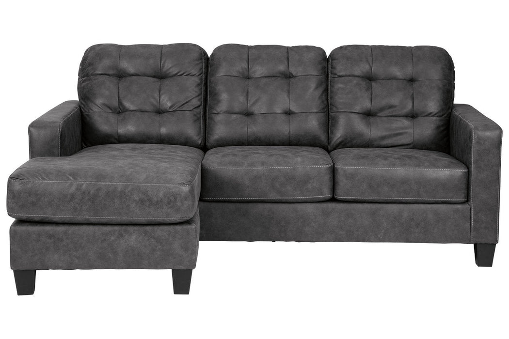 Venaldi Gunmetal Queen Sofa Chaise Sleeper - 9150168 - Vega Furniture