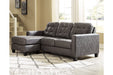 Venaldi Gunmetal Sofa Chaise - 9150118 - Vega Furniture