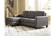 Venaldi Gunmetal Sofa Chaise - 9150118 - Vega Furniture