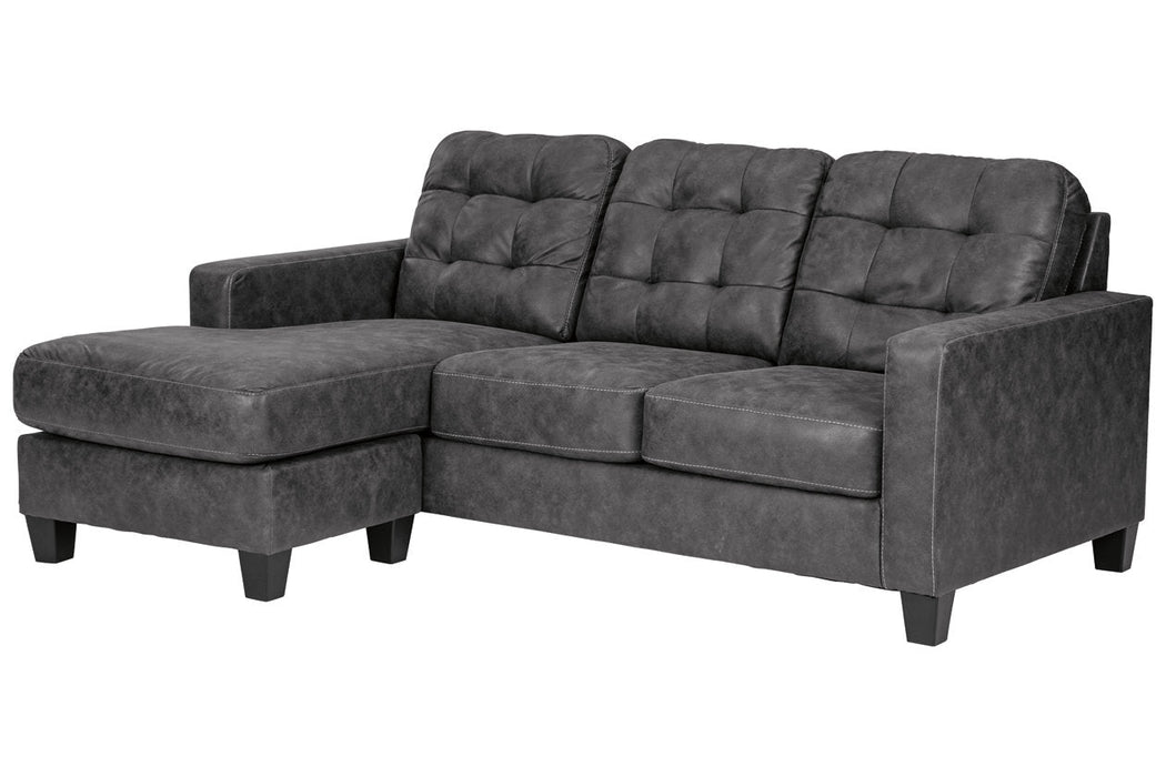 Venaldi Gunmetal Sofa Chaise - 9150118 - Vega Furniture