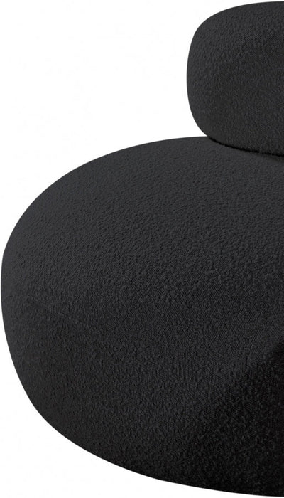 Venti Boucle Fabric Living Room Chair Black - 140Black-C - Vega Furniture