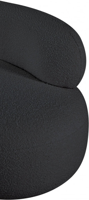 Venti Boucle Fabric Living Room Chair Black - 140Black-C - Vega Furniture