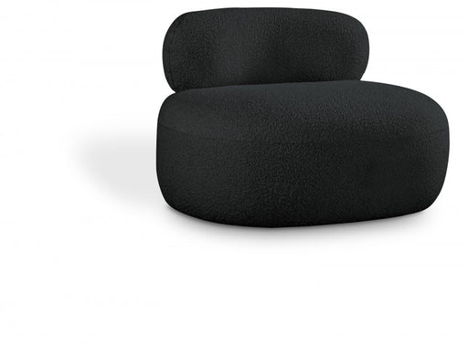 Venti Boucle Fabric Living Room Chair Black - 140Black-C - Vega Furniture