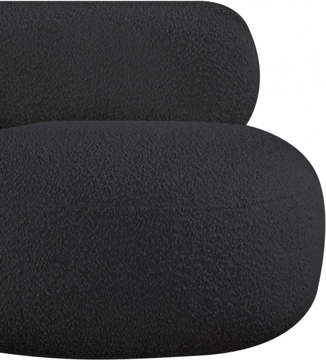 Venti Boucle Fabric Living Room Chair Black - 140Black-C - Vega Furniture