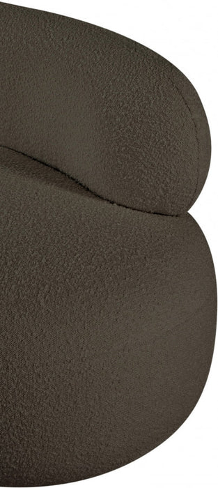 Venti Boucle Fabric Living Room Chair Brown - 140Brown-C - Vega Furniture
