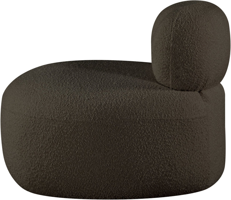 Venti Boucle Fabric Living Room Chair Brown - 140Brown-C - Vega Furniture