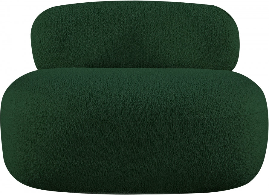 Venti Boucle Fabric Living Room Chair Green - 140Green-C - Vega Furniture