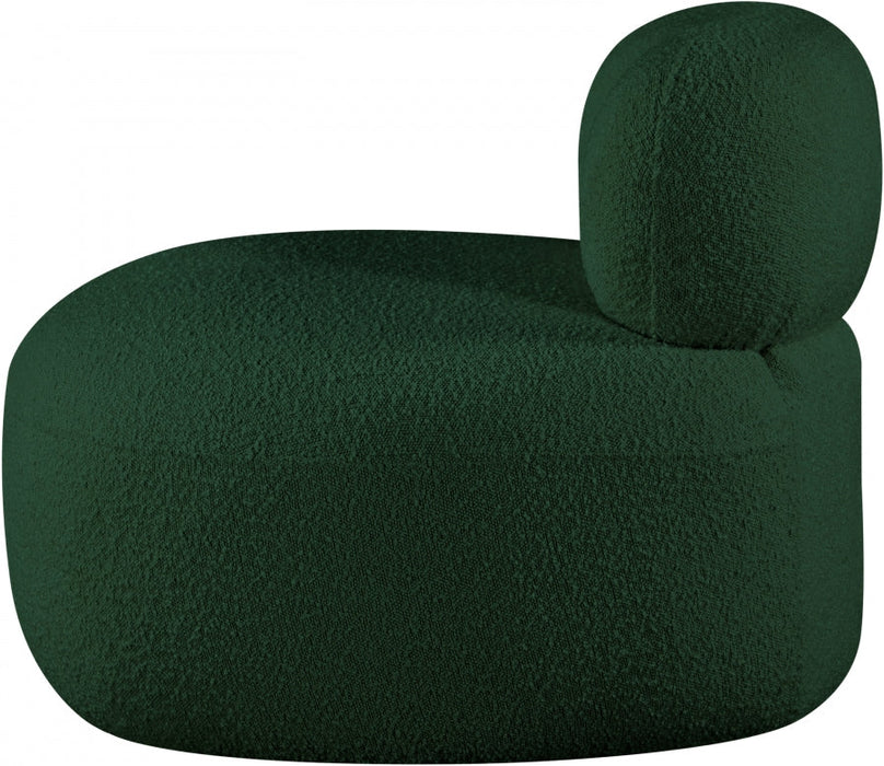 Venti Boucle Fabric Living Room Chair Green - 140Green-C - Vega Furniture