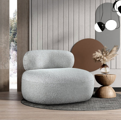 Venti Boucle Fabric Living Room Chair Grey - 140Grey-C - Vega Furniture