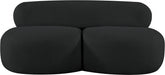 Venti Boucle Fabric Loveseat Black - 140Black-L - Vega Furniture