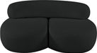 Venti Boucle Fabric Loveseat Black - 140Black-L - Vega Furniture