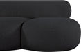 Venti Boucle Fabric Loveseat Black - 140Black-L - Vega Furniture