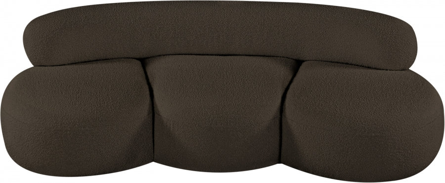 Venti Boucle Fabric Loveseat Brown - 140Brown-L - Vega Furniture