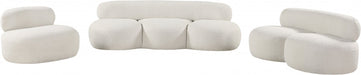 Venti Boucle Fabric Loveseat Cream - 140Cream-L - Vega Furniture