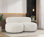 Venti Boucle Fabric Loveseat Cream - 140Cream-L - Vega Furniture