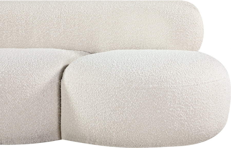 Venti Boucle Fabric Loveseat Cream - 140Cream-L - Vega Furniture