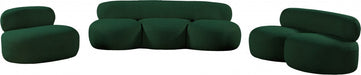 Venti Boucle Fabric Loveseat Green - 140Green-L - Vega Furniture