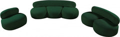 Venti Boucle Fabric Loveseat Green - 140Green-L - Vega Furniture