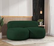 Venti Boucle Fabric Loveseat Green - 140Green-L - Vega Furniture