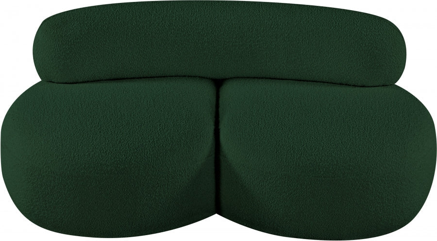 Venti Boucle Fabric Loveseat Green - 140Green-L - Vega Furniture