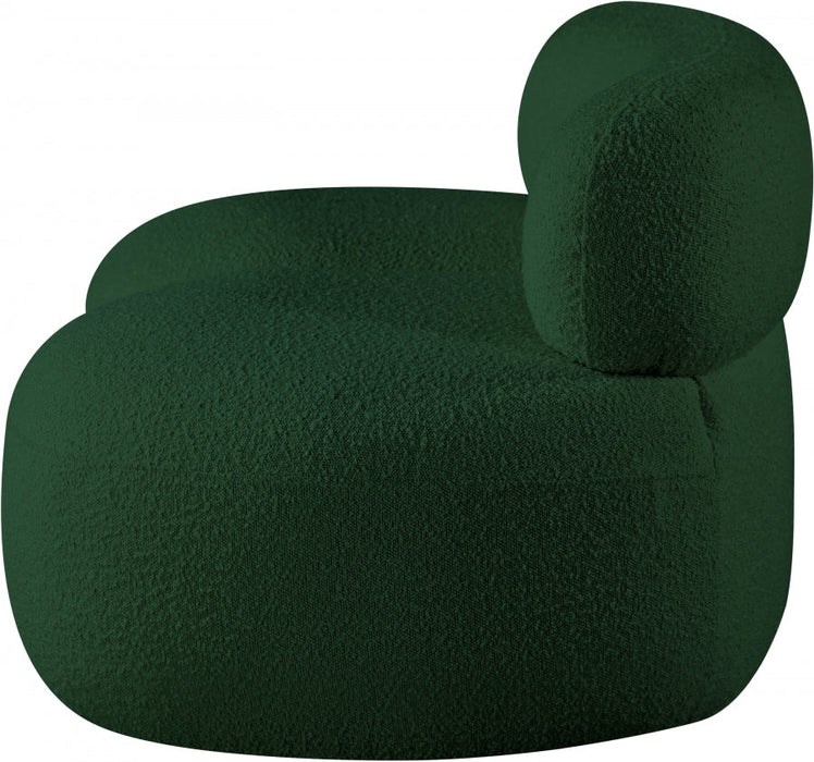 Venti Boucle Fabric Loveseat Green - 140Green-L - Vega Furniture