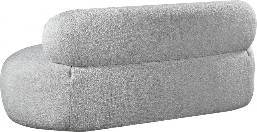 Venti Boucle Fabric Loveseat Grey - 140Grey-L - Vega Furniture