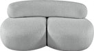 Venti Boucle Fabric Loveseat Grey - 140Grey-L - Vega Furniture