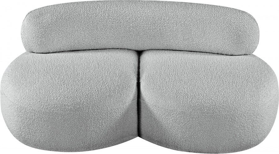 Venti Boucle Fabric Loveseat Grey - 140Grey-L - Vega Furniture