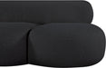 Venti Boucle Fabric Sofa Black - 140Black-S - Vega Furniture