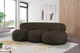 Venti Boucle Fabric Sofa Brown - 140Brown-S - Vega Furniture