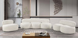 Venti Boucle Fabric Sofa Cream - 140Cream-S - Vega Furniture