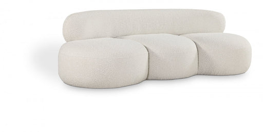 Venti Boucle Fabric Sofa Cream - 140Cream-S - Vega Furniture