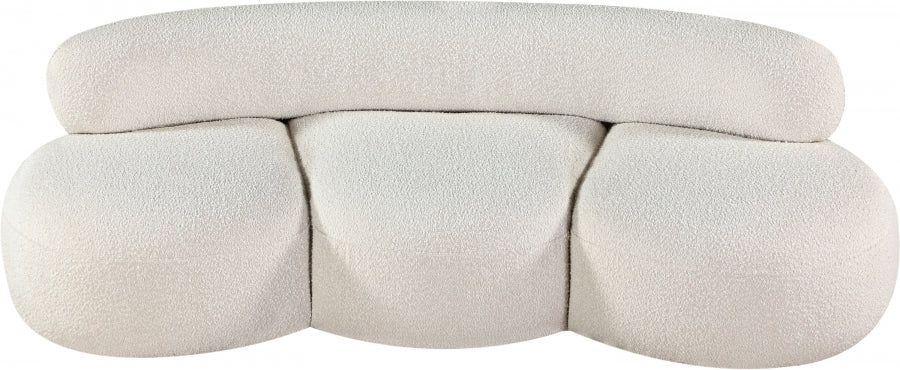 Venti Boucle Fabric Sofa Cream - 140Cream-S - Vega Furniture