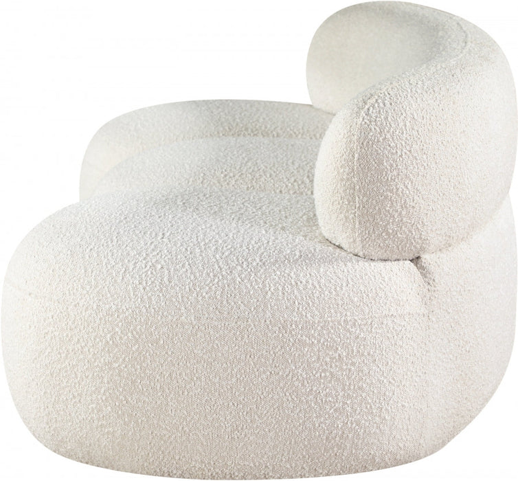 Venti Boucle Fabric Sofa Cream - 140Cream-S - Vega Furniture