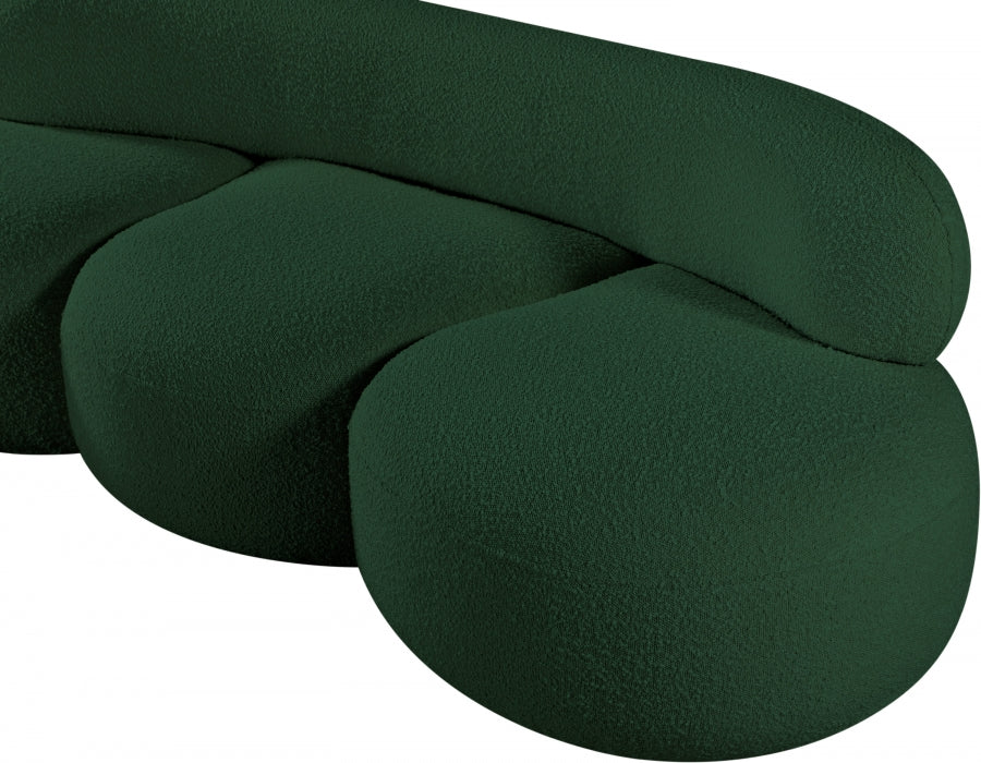 Venti Boucle Fabric Sofa Green - 140Green-S - Vega Furniture