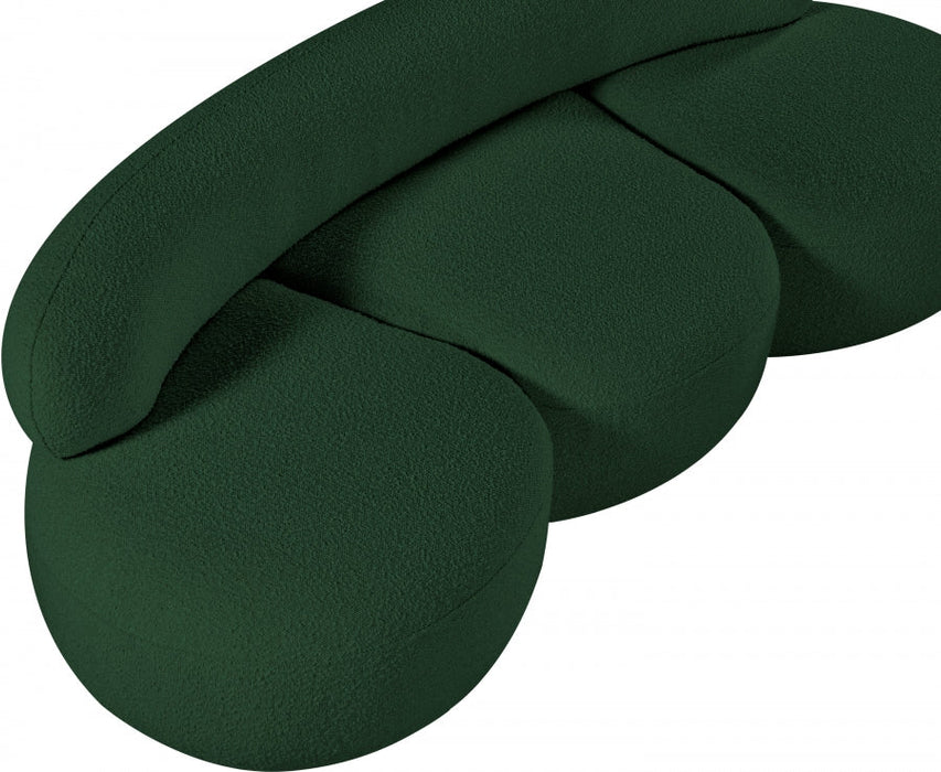 Venti Boucle Fabric Sofa Green - 140Green-S - Vega Furniture