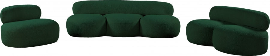 Venti Boucle Fabric Sofa Green - 140Green-S - Vega Furniture