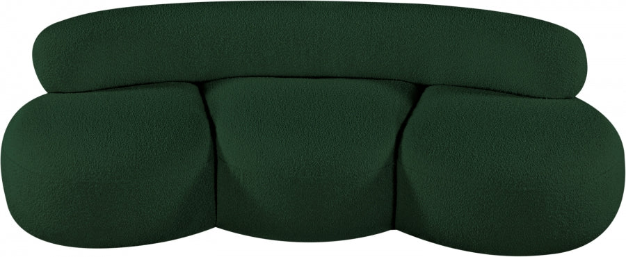 Venti Boucle Fabric Sofa Green - 140Green-S - Vega Furniture