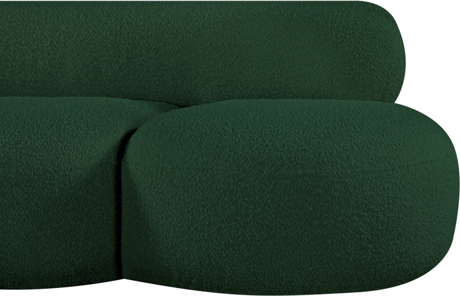 Venti Boucle Fabric Sofa Green - 140Green-S - Vega Furniture