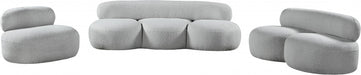 Venti Boucle Fabric Sofa Grey - 140Grey-S - Vega Furniture