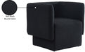 Vera Black Boucle Fabric Accent Chair - 575Black - Vega Furniture